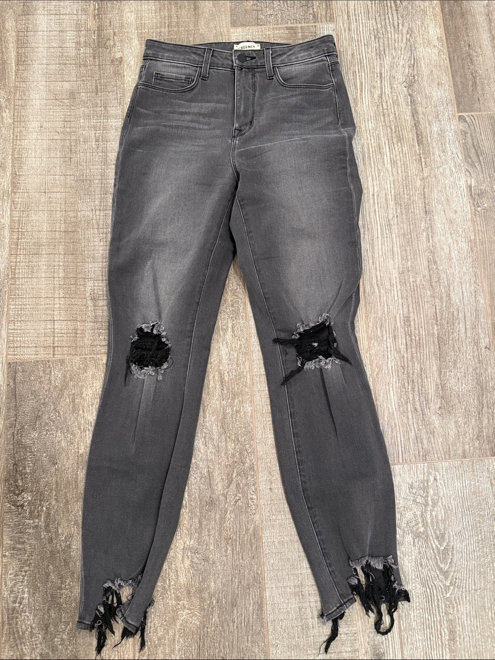L’AGENCE Distressed Black Women’s Jeans size 26